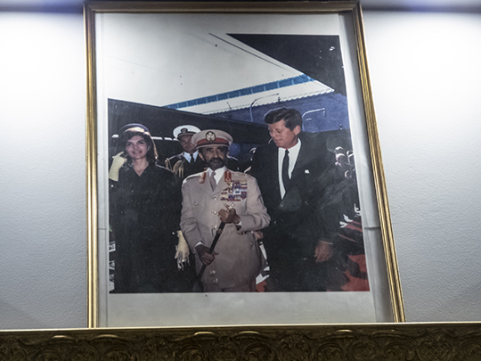 Photo of Emperor Haile Selassie and the Kennedys